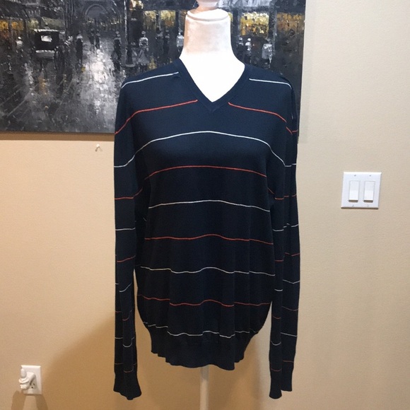 Banana Republic Luxury Blend V-Neck Silk/Cotton/Linen Blend Pullover Sweater-L - Picture 1 of 10